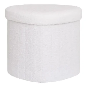 Medford Puf, teddy, hvid, HN1310 42,5x36,5 cm