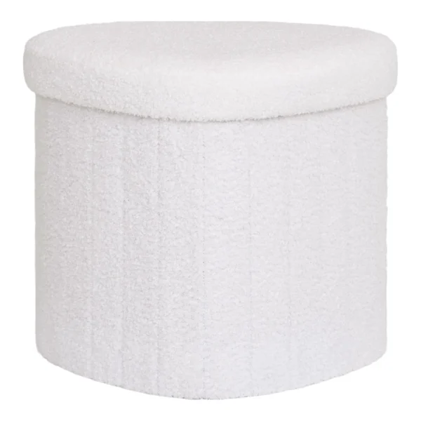 Medford Puf, teddy, hvid, HN1310 42,5x36,5 cm