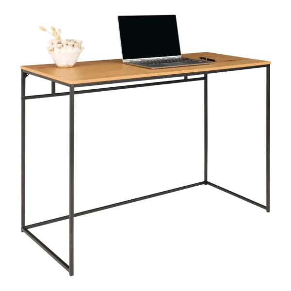 Vita Skrivebord, egetræslook med sort stel 100x45x75 cm
