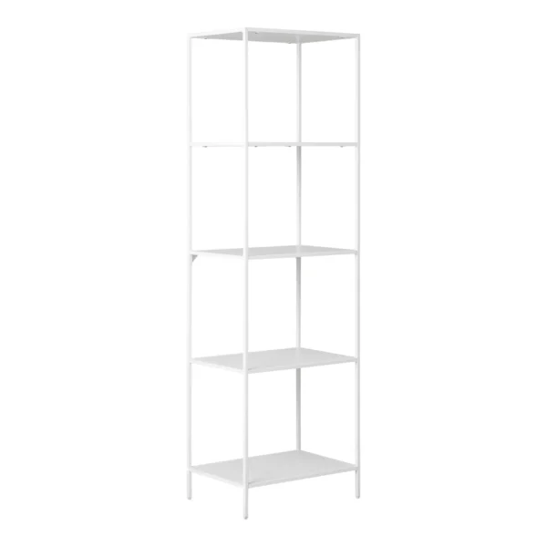 Vita Reol, 5 hylder, hvid, hvidt stel 51x36x170 cm