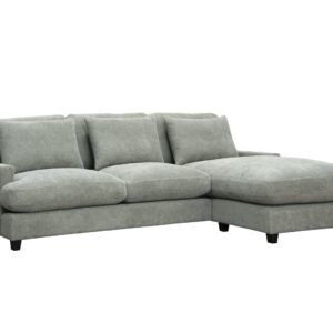 Burhéns Baltimore XL 2,5 pers. + Chaiselong Højre. (294 cm.) Macan stof Thyme. Fjer/Koldskum