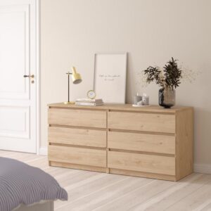 Naia Dobbelt kommode 6 skuffer, Jackson Hickory
