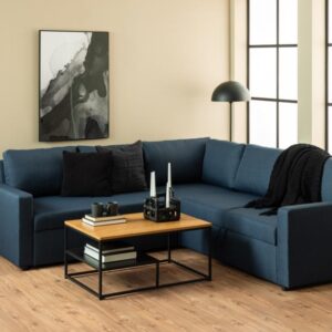 Sacramento Hjørnesofa m/Sovemodul og opbevaring. Mål: 228 x 228 cm. Mørke-Blå