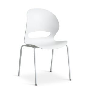 Linea frame dining chair, white/white