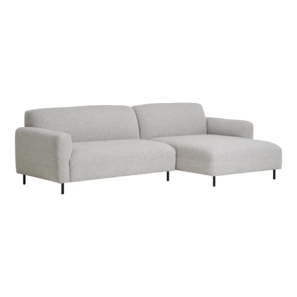 Salvador Loungesofa, Højrevendt -bouclé, lysegrå