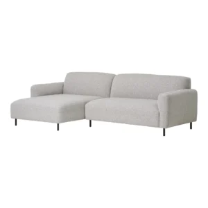Salvador Loungesofa, Venstrevendt -bouclé, lysegrå