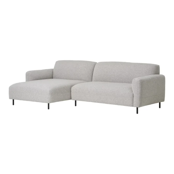 Salvador Loungesofa, Venstrevendt -bouclé, lysegrå