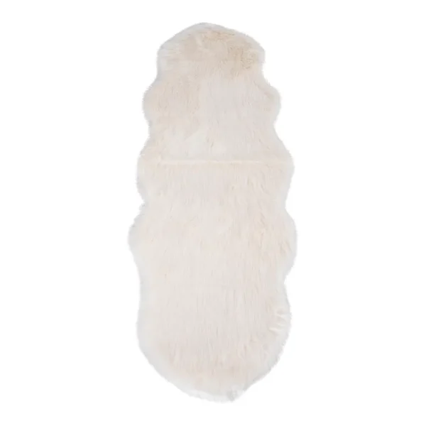 Lammeskind Imiteret, råhvid, 60x180 cm