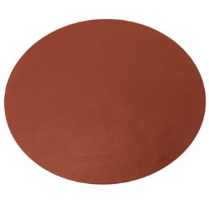 Oval soft PU cognac placemat