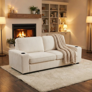 Mie 3 pers. Sofa m/USB & Kopholder / Lys Beige