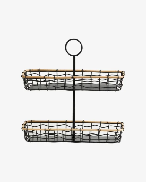 HANA opbevaringskurve i sort metalflet sort