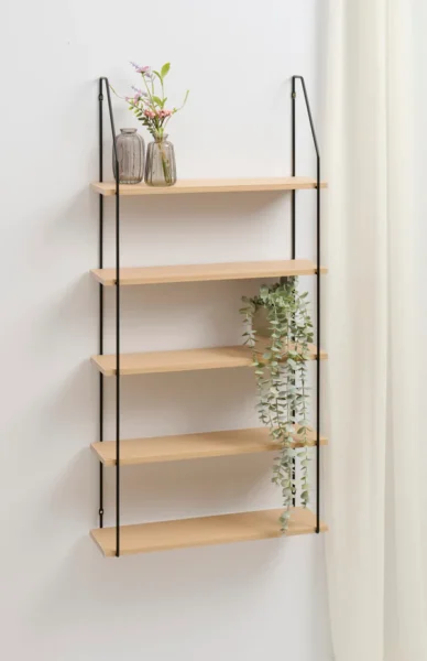 Væghylde m/5 hylde 50x98,5x15 cm