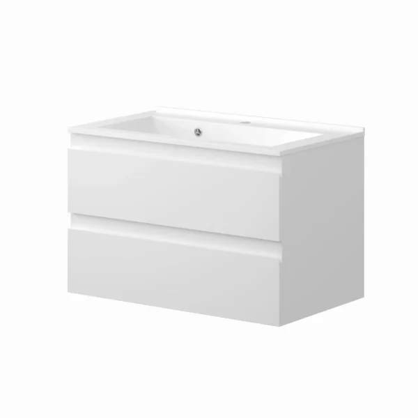 Nortiq Venedig Badmøbel 80 cm. Hvid Højglans. Inkl. Vask & Armatur