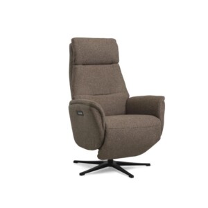 Malthe Chair 3 motors Vista fabric, Brown/black metal
