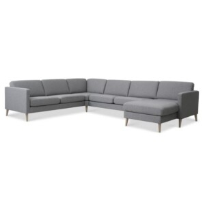 Ask Light/Granite Set 56 U-sofa, Hjørnesofa med vendbar Chaiselong.