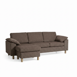 Ava set 1 3D, Kansas Brown/Egetræ Ben. Vendbar chaiselong