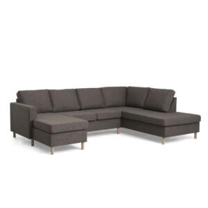 Stavanger set 5 U OE right,Dark brown/birch