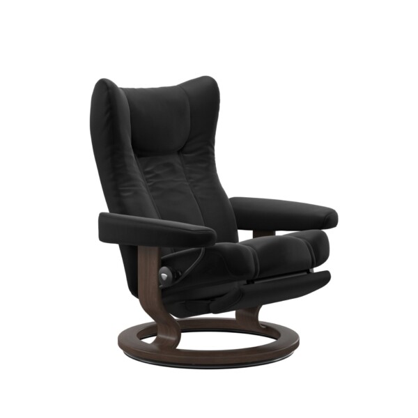 Stressless Wing Classic Power (M) Sort Læder