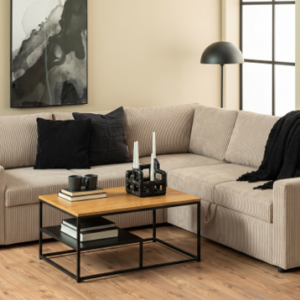 Sacramento Hjørne-sovesofa. Wind Beige 70