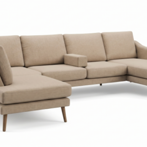 London/Verona Slim U-sofa m/Chaiselong til Højre.