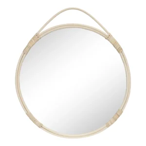 Malo Spejl, rattan, natur, Ø50 cm