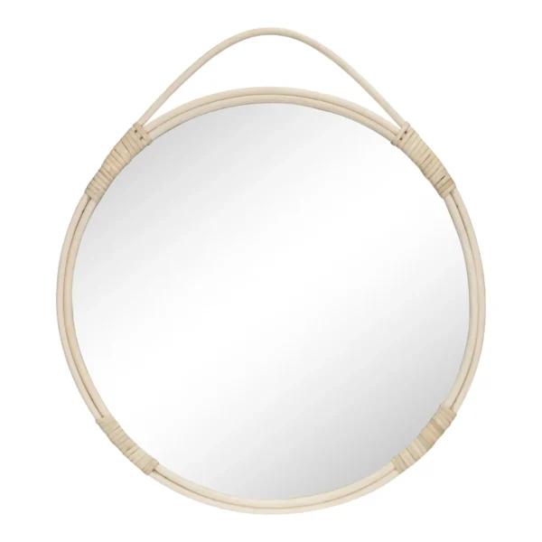Malo Spejl, rattan, natur, Ø50 cm