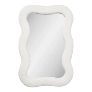 Bosaro Spejl, teddy, hvid 80x54 cm