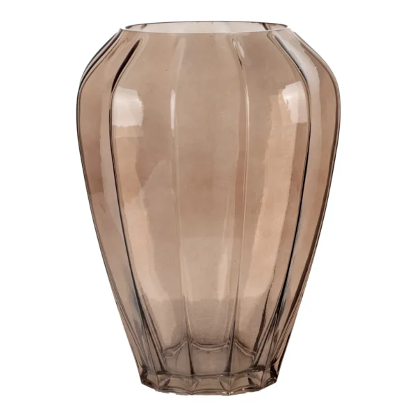 Vase, glas, brun, ø22x29 cm