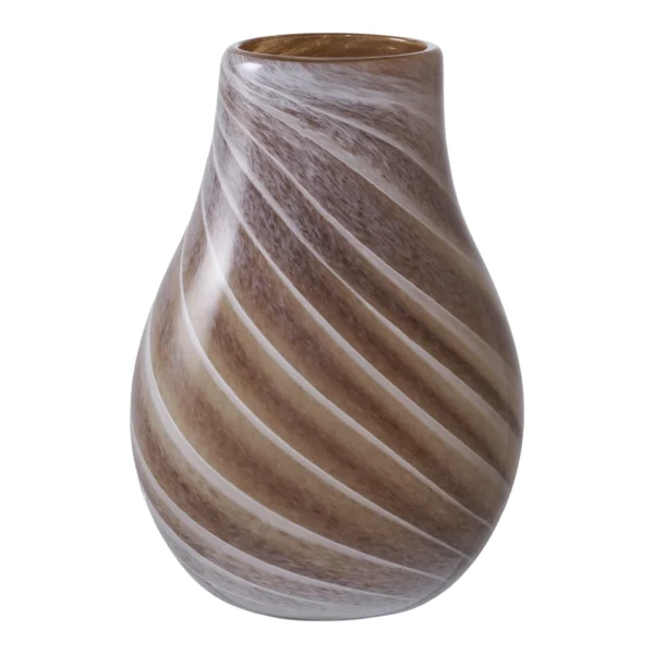 Vase glas, brun, ø16x23 cm