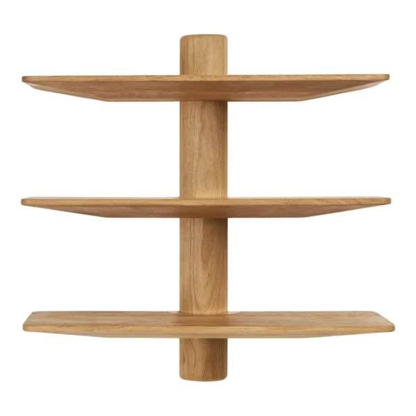 Calcata Væghylde, 3 hylder, egetræ 55x22x55,5 cm