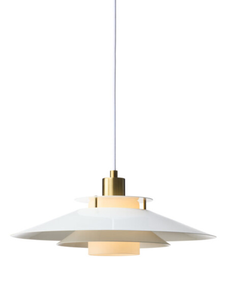 Rivoli pendel Ø40 Hvid/Krom