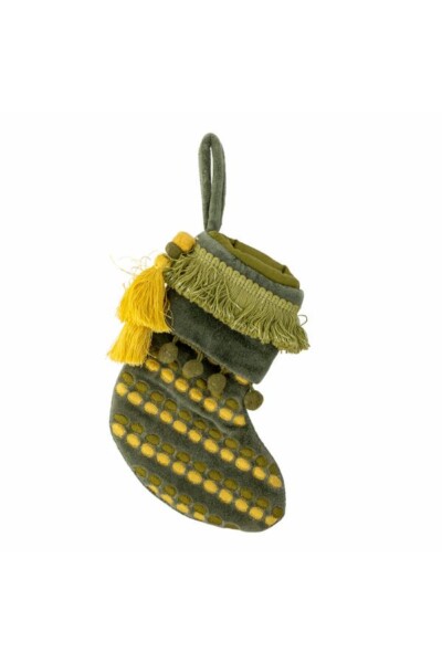 Jeanne Ornament, Grøn, Bomuld,  julesok