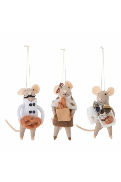 Peo Ornament, Beige, Uld, mus figure