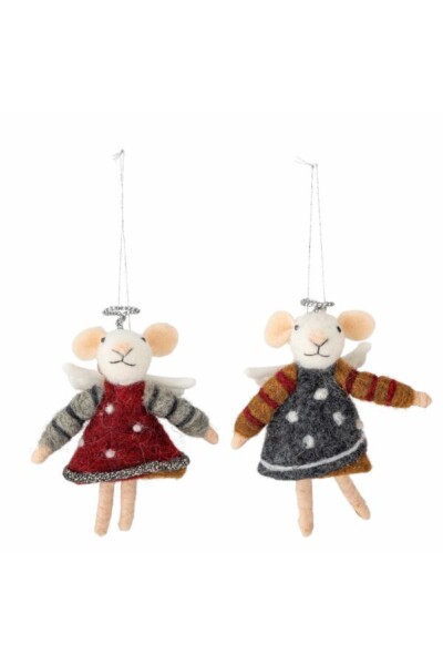 Peo Ornament, Multifarvet, Uld L9xH13,5xW5 cm, Set of 2, figurer