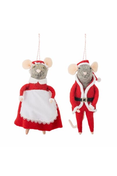 Peo Ornament, Rød, Uld, Julemus